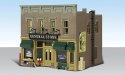 Lubener`s General Store - Built-&-Ready Landmark Structures(R) -- Assembled - 4-7/8 x 3-5/8` 1, HO, Woodland Scenics 5021