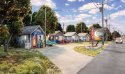 Moonlite Motor Court - Built-&-Ready(R) Landmark Structure(R) -- Includes Office and 3 Rooms, HO, Woodland Scenics 5073