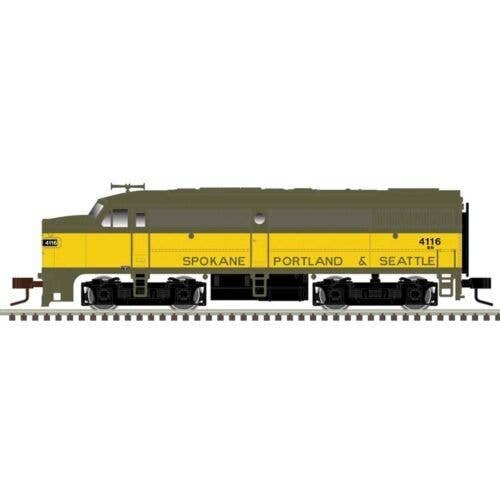 Alco FA1 Large Numberboards - Sound and DCC - Master(R) Gold -- Burlington Northern 4117 (Ex-SP&S, yellow, green), N, Atlas Mode