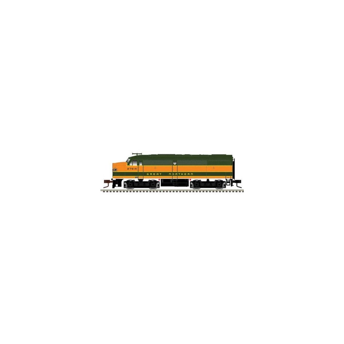 Alco FA1 Large Numberboards - Sound and DCC - Master(R) Gold -- Great Northern 310A (Omaha Orange, Pullman Green, yellow), N, At