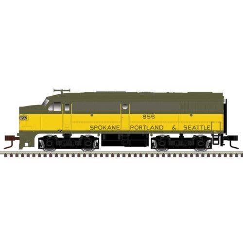 Alco FA1 Large Numberboards - Sound and DCC - Master(R) Gold -- Spokane Portland & Seattle 859 (yellow, green), N, Atlas Model R