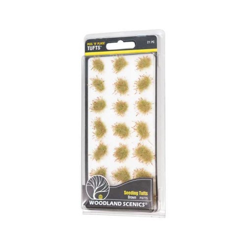 Peel `n` Place Tufts -- Brown Seeding, All Scales, Woodland Scenics 775