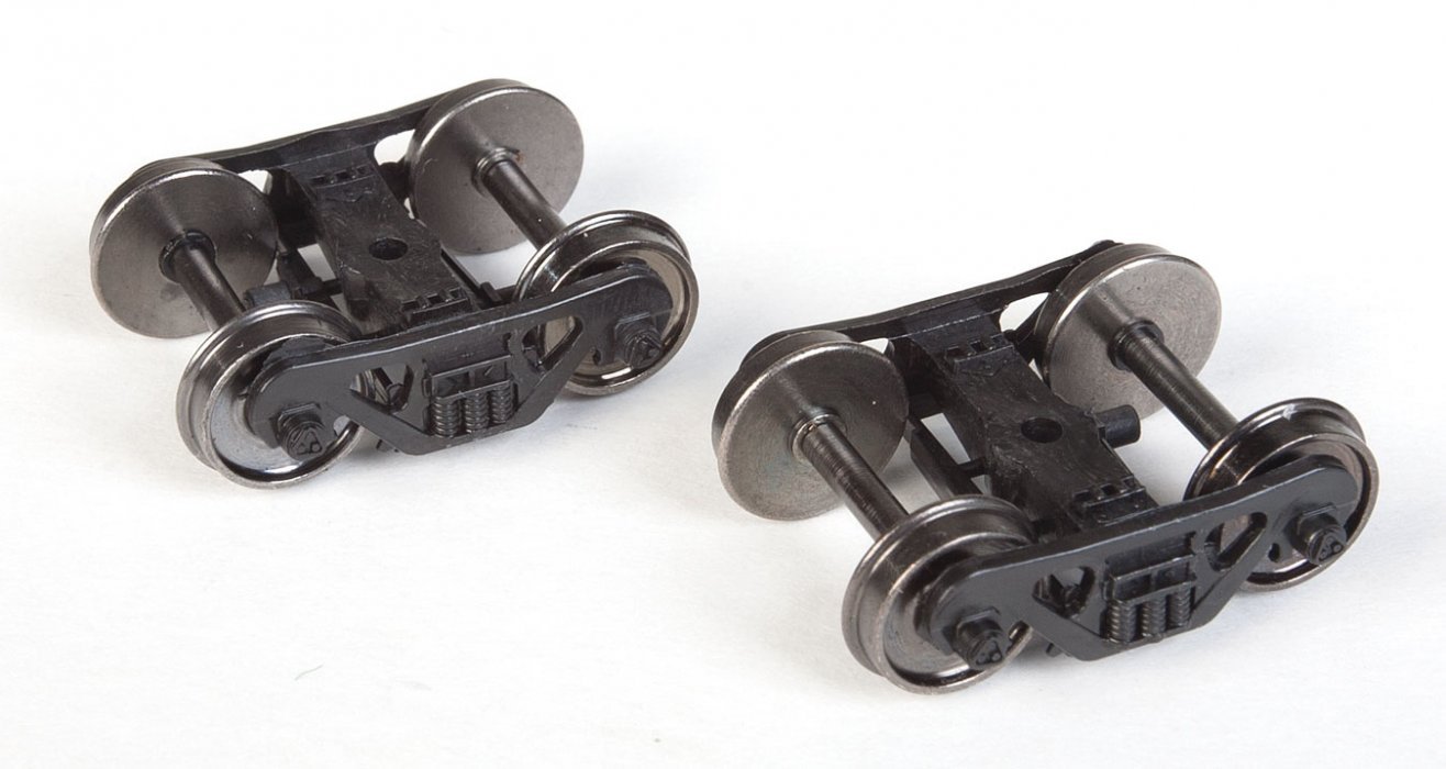 Trucks w/Brass Wheelsets -- Barber S-2, HO, Intermountain Railway Company 40060