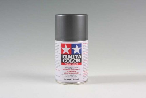 Spray Lacquer for Plastics 3.4oz 100ml Can -- TS-100 Bright Gun Metal, All Scales, Tamiya Paints 85100