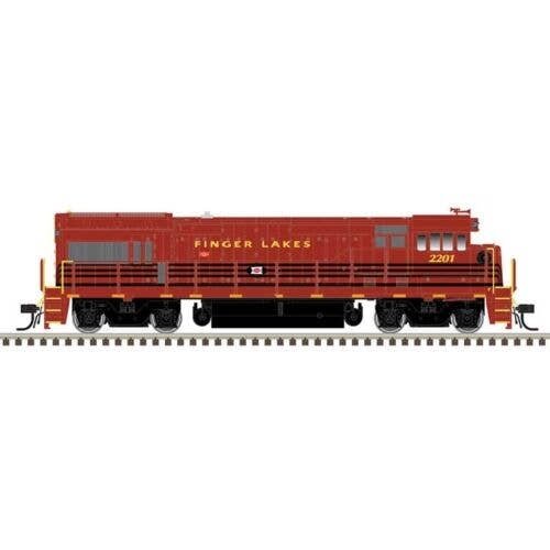 GE U23B - Standard DC - Master Silver -- Finger Lakes Railway 2201 (Cornell Red, black), HO, Atlas Model Railroad Co. 10004901
