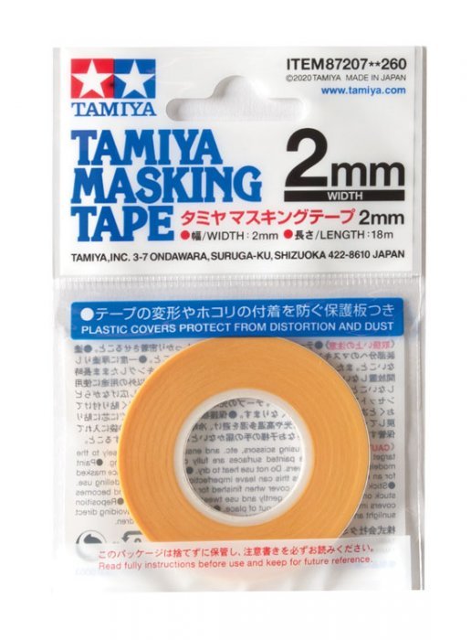 Masking Tape -- 5/64` x 59` 2mm x 18m, All Scales, Tamiya Paints 87207