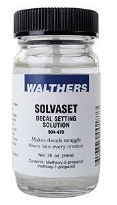 Solvaset Decal Setting Solvent -- 2oz 59.1mL Bottle, All Scales, Walthers Goo 470