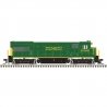 GE U23B - Standard DC - Master Silver -- Reading, Blue Mountain & Northern 2395 (green, yellow, black), HO, Atlas Model Railroad