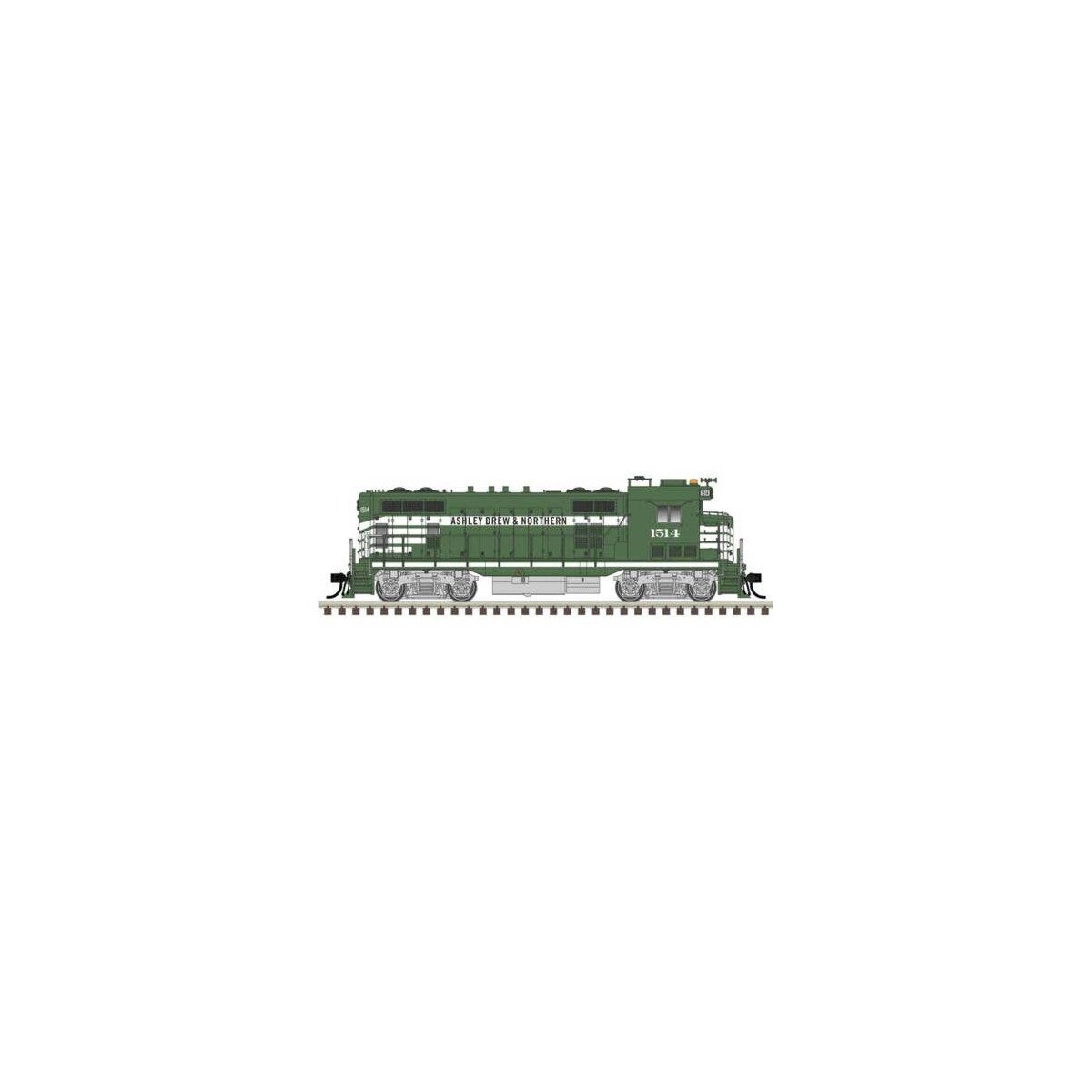 CF7 - Standard DC - Master Silver -- Ashley, Drew & Northern 1513 (green, white), HO, Atlas Model Railroad Co. 10004947