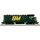 CF7 - Standard DC - Master Silver -- Black River & Western 41 (green, yellow), HO, Atlas Model Railroad Co. 10004949