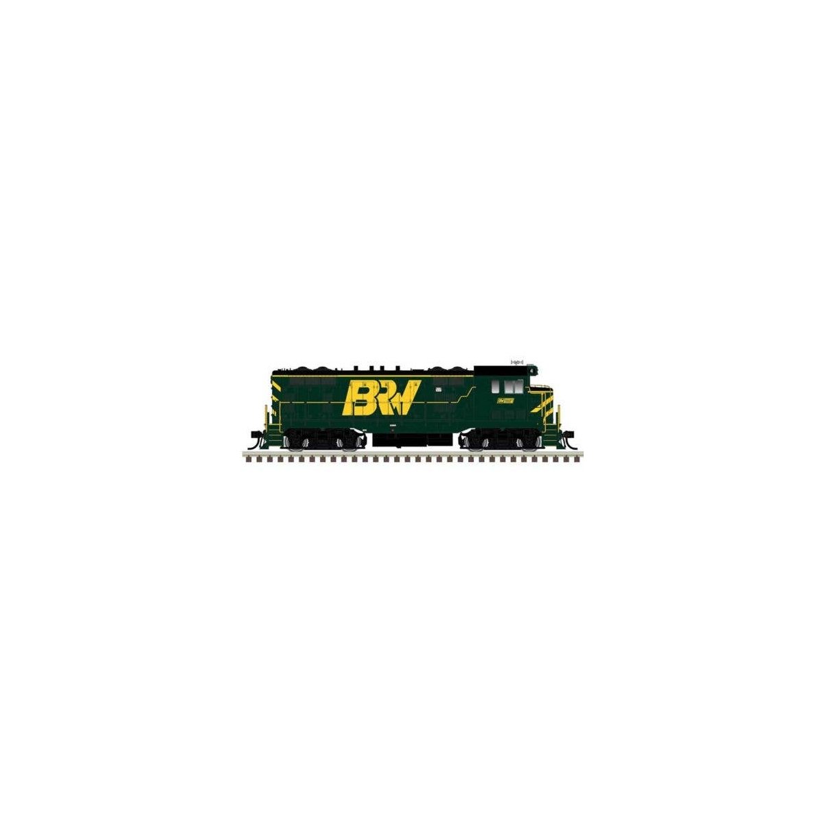 CF7 - Standard DC - Master Silver -- Black River & Western 42 (Ex-ATSF, blue, yellow), HO, Atlas Model Railroad Co. 10004950