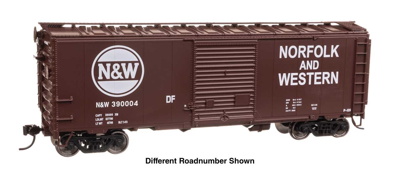 40` ACF Welded Boxcar w/8` Youngstown Door - Ready to Run -- Norfolk & Western 390007, HO, WalthersMainline 45217