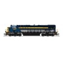 GE ES44AC GEVO - Standard DC - Stealth -- CSX 1869 (Chesapeake & Ohio Heritage, blue, gray, yellow), N, Broadway Limited Imports