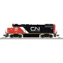EMD GP38-2 Low Nose - Standard DC - Master Silver -- Canadian National IC 9636 (black, red, white, Website Noodle Logo), N, Atla