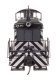 EMD NW2 - Standard DC -- Atchison, Topeka & Santa Fe 2410 (A. T. & S. F. Zebra Scheme, black, whit, HO, WalthersProto 50501