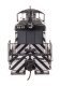 EMD NW2 - Standard DC -- Atchison, Topeka & Santa Fe 2412 (A. T. & S. F. Zebra Scheme, black, whit, HO, WalthersProto 50502