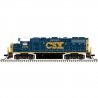 EMD GP38-2 Low Nose - Standard DC - Master Silver -- CSX 2725 (YN3, blue, yellow, white), N, Atlas Model Railroad Co. 40006222