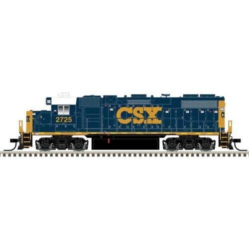 EMD GP38-2 Low Nose - Standard DC - Master Silver -- CSX 2729 (YN3, blue, yellow, white), N, Atlas Model Railroad Co. 40006223