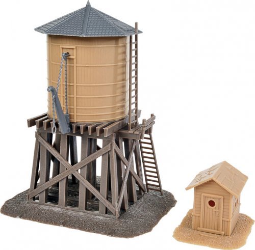 Water Tower and Shanty -- Kit - Tank: 3-1/2 x 4` 8.9 x 10.2cm Shanty: 1-3/4 x 2` 4.5 x 5.1cm, HO, WalthersTrainline 906