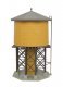 Wood Water Tank - Built-ups -- Assembled - Yellow Ochre - 3-1/2 x 3-7/8 x 6-5/8′ 8.7 x 9.6 , HO, Walthers Cornerstone 2813