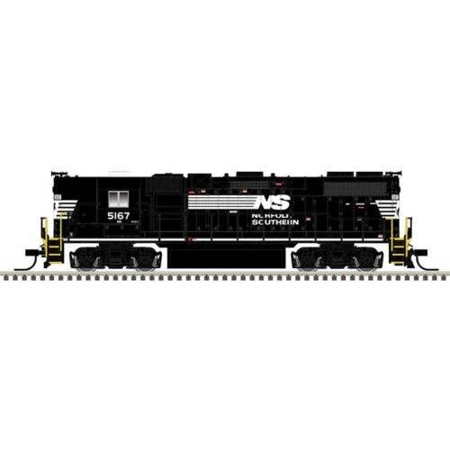 EMD GP38-2 High Nose - Standard DC - Master Silver -- Norfolk Southern 5167 (black, white), N, Atlas Model Railroad Co. 40006227