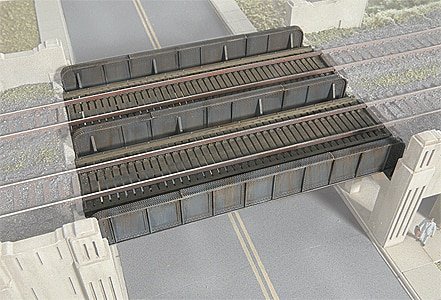 Through Plate-Girder Bridge -- Kit - Build as Single- or Double-Track, HO, Walthers Cornerstone 2948