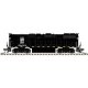 EMD GP38-2 High Nose - Standard DC - Master Silver -- Wheeling & Lake Erie 251 (black, white, yellow frame stripes), N, Atlas Mo