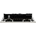 EMD GP38-2 High Nose - Standard DC - Master Silver -- Wheeling & Lake Erie 251 (black, white, yellow frame stripes), N, Atlas Mo