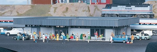 Amtrak(R) Station -- Kit - 8-1/2 x 11-13/16′ 21.6 x 30cm, HO, Walthers Cornerstone 3038