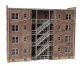 Parkview Terrace Background Building -- Kit - 7-3/4 x 2-3/16 x 6′ 19.7 x 5.6 x 15.2cm, HO, Walthers Cornerstone 3177