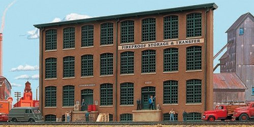 Fireproof Storage and Transfer Background Building -- Kit, HO, Walthers Cornerstone 3189