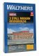 3-Stall Modern Roundhouse -- Kit - 10-13/16 x 3-15/16′ 27.4 x 10cm Stall Width at Rear 3-3/1, N, Walthers Cornerstone 3260