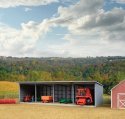 Machinery Storage Shed -- Kit - 9-3/4 x 4-1/2 x 2-3/4′ 24.8 x 11.4 x 7cm, HO, Walthers Cornerstone 3347