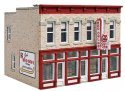 Jim`s Red Owl -- Kit - 4-1/4 x 3-5/8 x 3-3/8` 10.8 x 9.2 x 8.6cm, HO, Walthers Cornerstone 3472