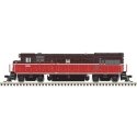 GE U23B - Standard DC - Master Silver -- Naugatuck Railroad 2205 (brown, orange, white), N, Atlas Model Railroad Co. 40006174
