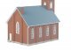Brick Church -- Kit - 8-1/16 x 4-9/16 x 10-3/4′ 20.4 x 11.5 x 27.2cm, HO, Walthers Cornerstone 3496
