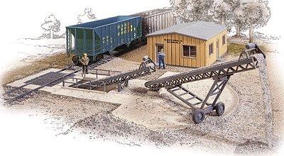 Bulk Transfer Conveyor pkg(2) -- Kit - Conveyor: 9-11/16 x 5-3/8′ 24.6 x 16.7cm, HO, Walthers Cornerstone 3519