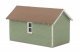 Single-Car Garage pkg(2) -- Kit - Each: 2-5/8 x 1-5/8 x 1-11/16′ 6.6 x 4 x 4.1cm, HO, Walthers Cornerstone 3796