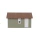 Single-Car Garage pkg(2) -- Kit - Each: 2-5/8 x 1-5/8 x 1-11/16′ 6.6 x 4 x 4.1cm, HO, Walthers Cornerstone 3796