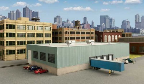 Modern Transload Terminal -- Kit - 10-1/2 x 6-5/16 x 2-13/64′ 26.7 x 16 x 5.6cm, N, Walthers Cornerstone 3856