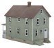 Two-Story Frame House -- Kit - 3-3/8 x 1-1/2 x 2-3/8′ 8.6 x 4 x 5.9cm, N, Walthers Cornerstone 3888