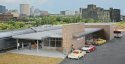 Modern Brick Santa Fe Station -- Kit - 21-13/16 x 8-1/16 x 3′ 55.5 x 20.4 x 7.6cm, HO, Walthers Cornerstone 4064