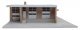Modern Brick Santa Fe Station -- Kit - 21-13/16 x 8-1/16 x 3′ 55.5 x 20.4 x 7.6cm, HO, Walthers Cornerstone 4064