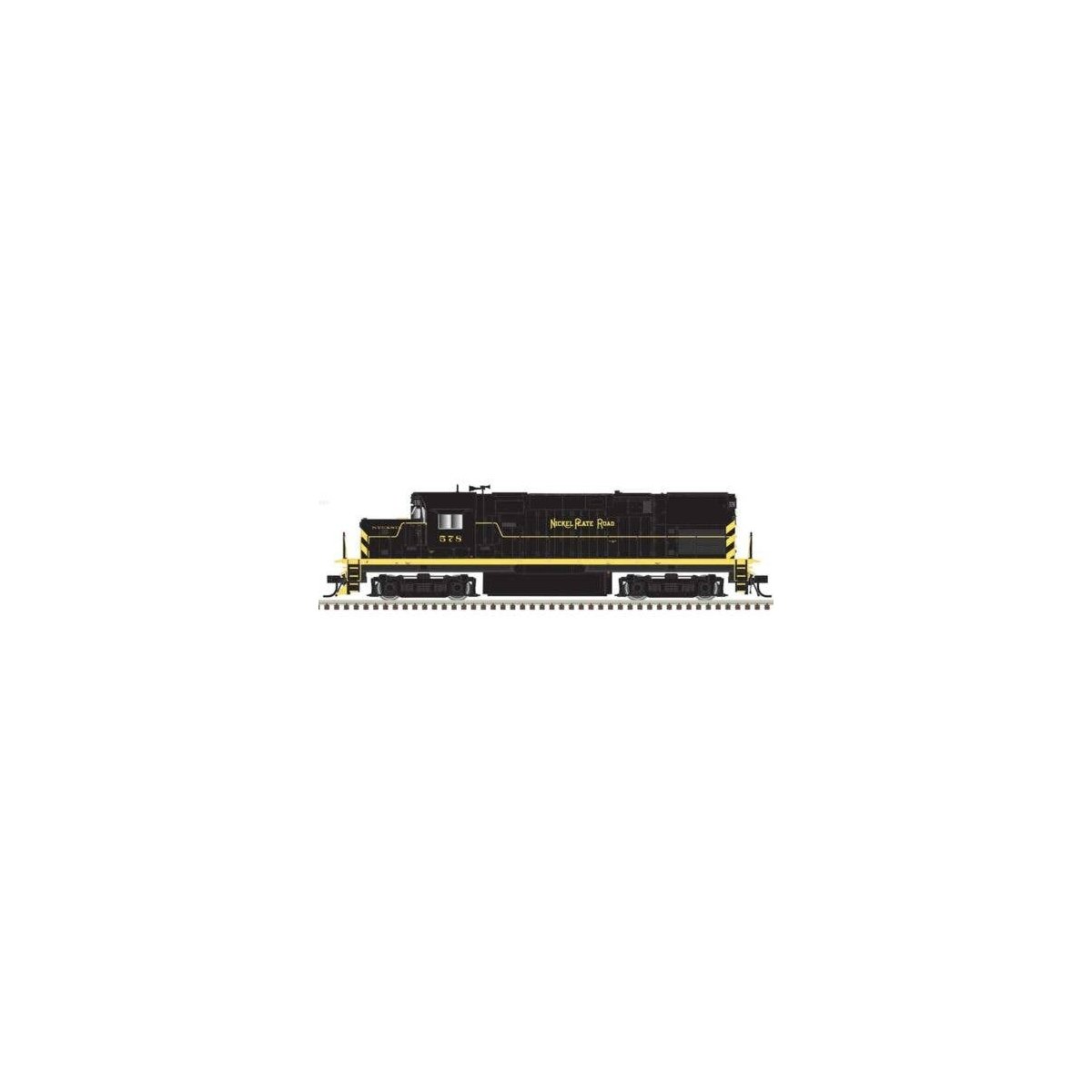 Alco C420 Low Nose - Standard DC - Master(R) Silver -- Nickel Plate Road 578 (black, yellow), N, Atlas Model Railroad Co. 400060