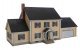 Executive House -- Kit - 9-15/16 x 5 x 4-3/4′ 25.2 x 12.7 x 12cm, HO, Walthers Cornerstone 4154