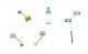 Blue Flags -- Kit pkg(50), HO, Walthers Cornerstone 4162