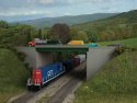 Modern Steel Highway Overpass with Concrete Sides -- Kit - 12-15/16 x 4-3/4′ 32.9 x 12cm, HO, Walthers Cornerstone 4567