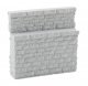 Single-Track Railroad Bridge Stone Abutment - Low - Resin Casting -- Approximate dimensions:, HO, Walthers Cornerstone 4585