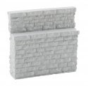 Single-Track Railroad Bridge Stone Abutment - Low - Resin Casting -- Approximate dimensions:, HO, Walthers Cornerstone 4585