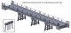 Modern Short-Span Concrete Railroad Bridge -- Kit - 17-7/8 x 2-13/16 x 2-7/8′ 45.4 x 7.1 x , HO, Walthers Cornerstone 4591